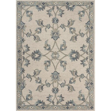 Palacedesigns 5 x 7 ft. Filigree Rectangle Area Rug - Beige & Blue PA3102533